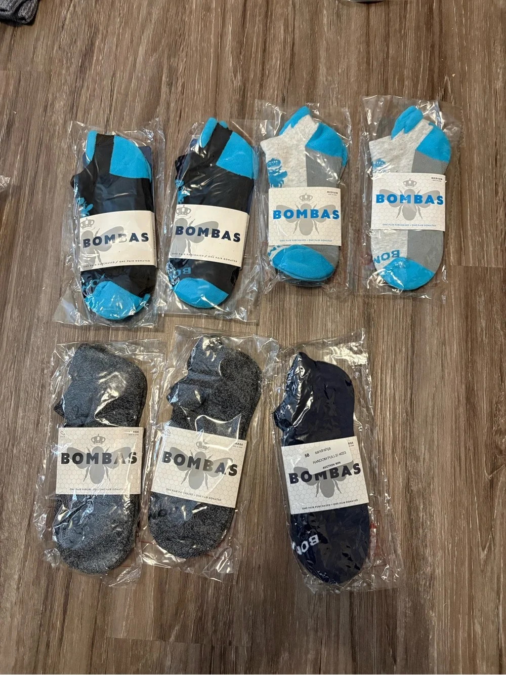 Bombas Men's No-Show Socks - Blue, Gray, Black Mix